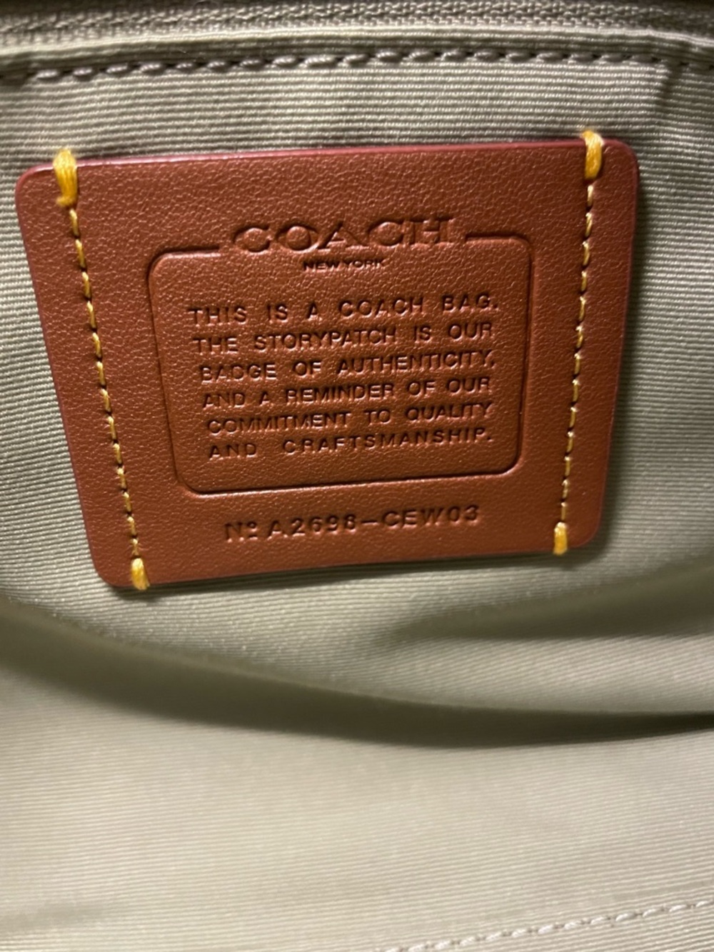 Coach Rowan Satchel Bag Signature Leather In Pistachio CEW03/Gold/Pistachio - Picture 12 of 13